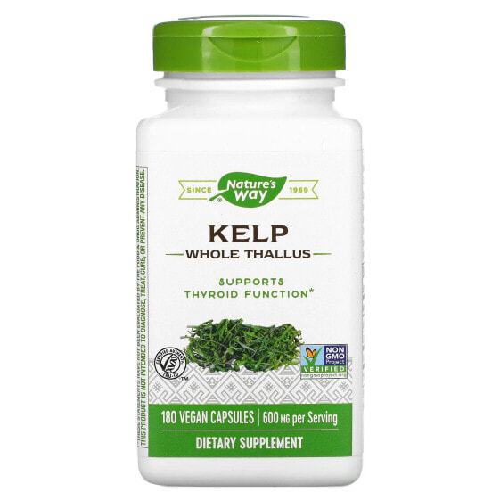 Kelp, Whole Thallus, 600 mg, 180 Vegan Capsules
