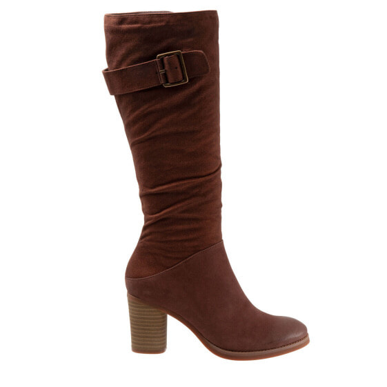 Softwalk Knox S1951-204 Womens Brown Narrow Leather Zipper Knee High Boots 11