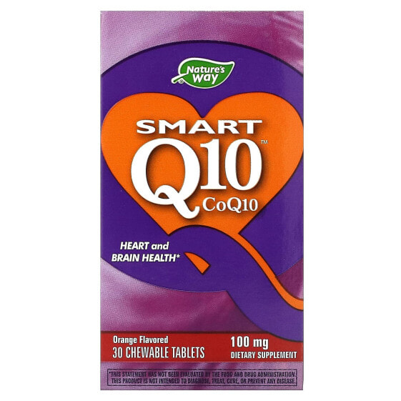 Smart Q10, Orange, 100 mg , 30 Chewable Tablets
