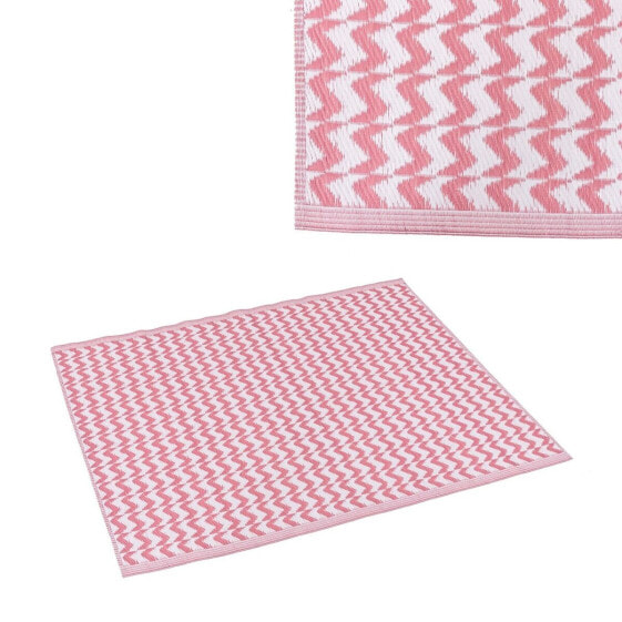 Outdoor rug Naxos Pink White polypropylene