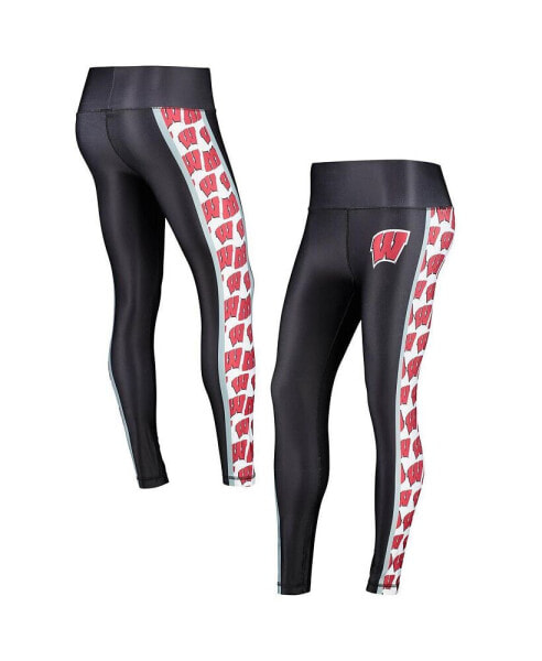 Брюки спортивные Concepts Sport Леггинсы Dormer Wisconsin Badgers черные для женщин