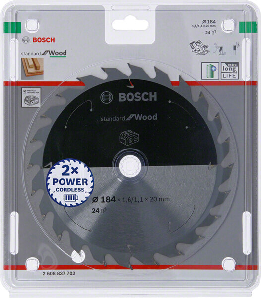 Пильный диск Bosch Standard Wood 184x20x24z
