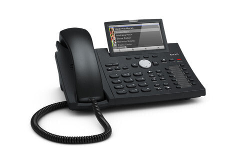 Snom D375 - IP Phone - Black - Wired handset - Desk/Wall - In-band - Out-of band - SIP info - 12 lines
