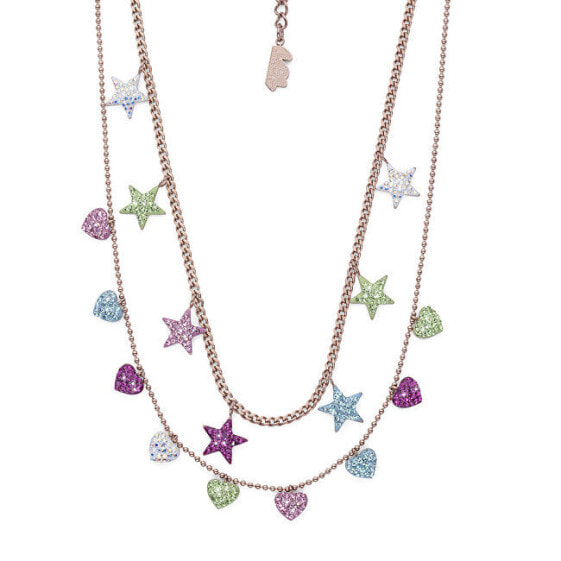 Playful double necklace for girls L1014