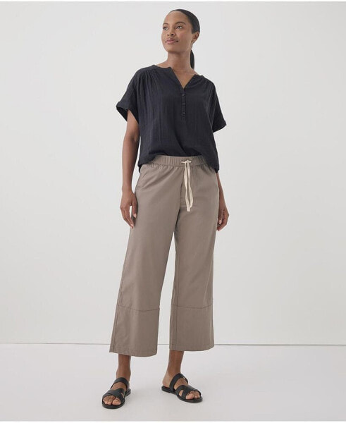 Women's Organic Cotton Daily Twill Crop Pant