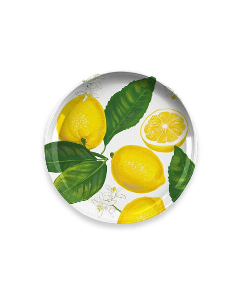 Lemon Fresh Melamine Salad Plates, Set Of 6