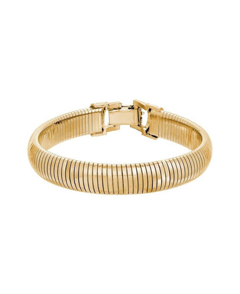 Gold Tone Copra Stretch Clasp Bracelet