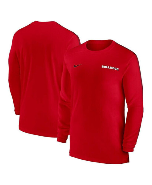 Men's Georgia Bulldogs 2024 Sideline Coach UV Performance Long Sleeve T-Shirt