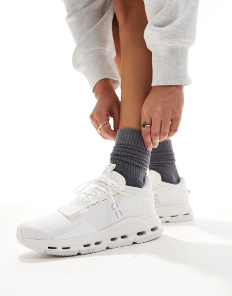 ON Cloudnova 2 all day trainers in all white