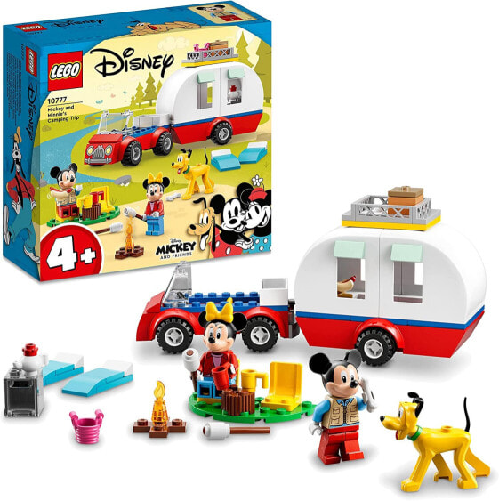 LEGO 10777 Disney Mickey and Minnie Camping Trip, Motorhome with Disney Figures: Minnie, Mickey Mouse and Pluto Dog, for Children from 4 Years