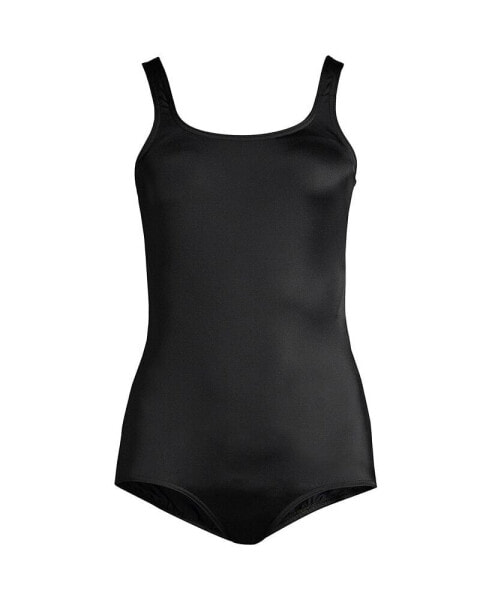 Plus Size Tummy Control Chlorine Resistant Soft Cup Tugless One Piece Swimsuit