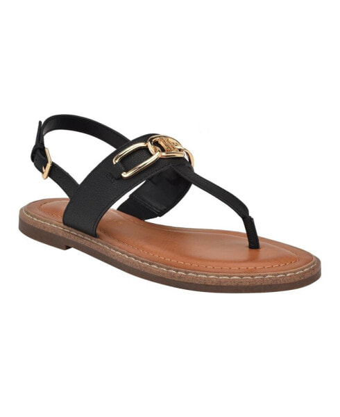 Women's Brontina Flat Thong Sandals with Hardware