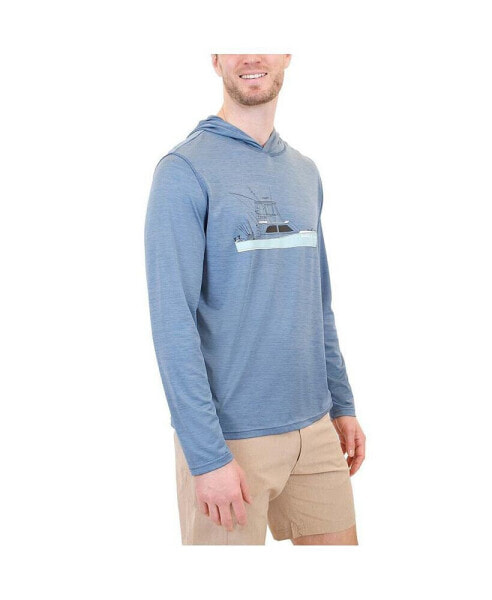 Men's Sun Protection Fishing Boat Graphic Hoodie