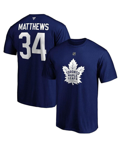 Men's Auston Matthews Blue Toronto Maple Leafs Big and Tall Name and Number T-shirt