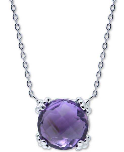 Amethyst Solitaire Pendant Necklace (2-7/8 ct. t.w.) in Sterling Silver, 16" + 1" extender