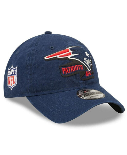 Big Boys Navy New England Patriots 2022 Sideline Adjustable 9TWENTY Hat