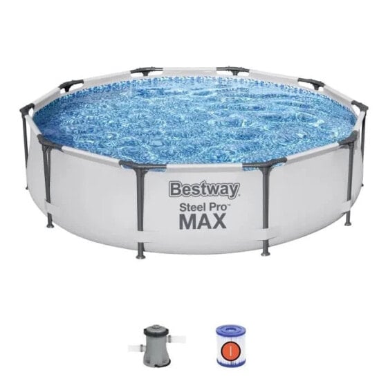 BESTWAY Steel Pro Max Tubular Aufstellpool 305 x 76 cm 1249 L/H Kartuschenreiniger