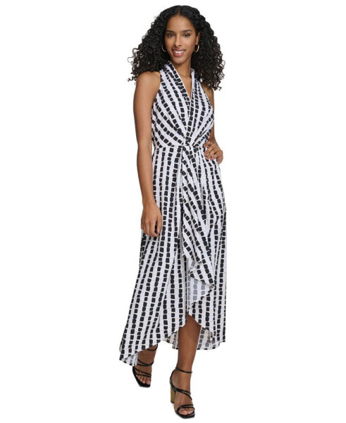 Women's V-Neck Sleeveless A-Line Maxi Dress