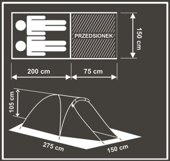 Enero NAMIOT 2 OSOBOWY TRIP 275x150x105CM