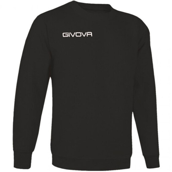 Мужской свитшот спортивный черный с логотипом Givova Sweater One M MA019 0023