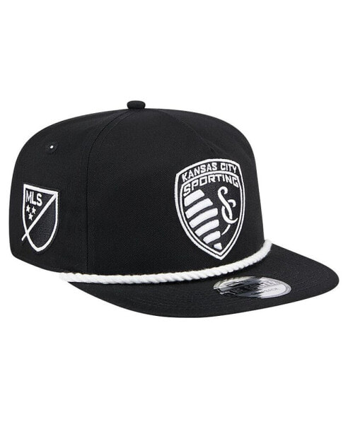 Men's Black Sporting Kansas City 2024 Kick Off Collection Golfer Snapback Hat