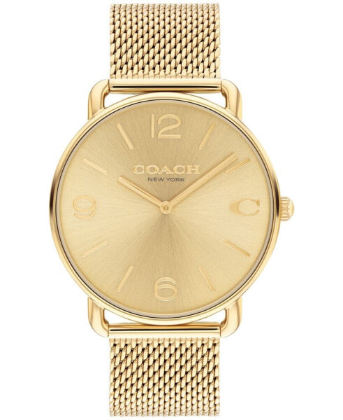 Unisex Elliot Gold-Tone Stainless Steel Mesh Bracelet Watch 41mm