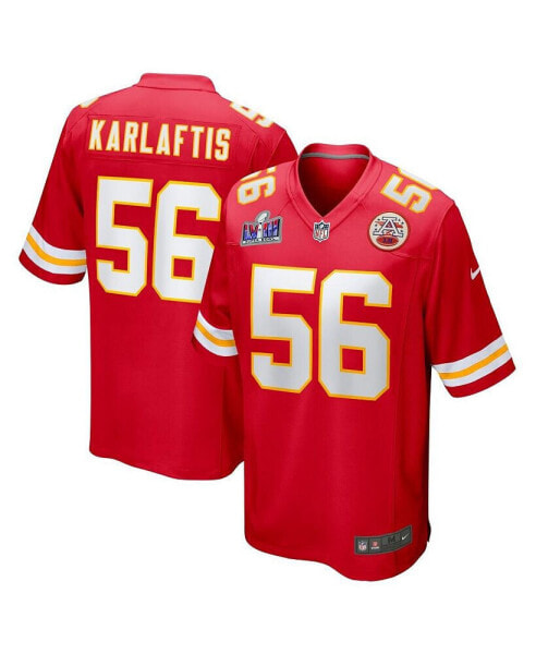 Men's Red George Karlaftis Kansas City Chiefs Super Bowl LVIII Game Jersey