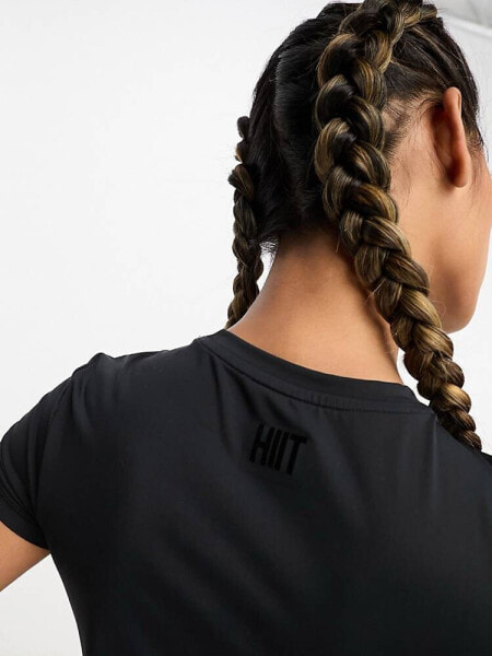 HIIT fitted t-shirt in black