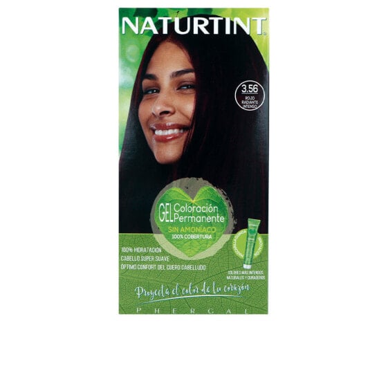 Naturtint Permanent Hair Color No.3.56 Стойкая краска для волос, без аммиака, оттенок 3,56 интенсивный сияющий красный цвет   170 мл