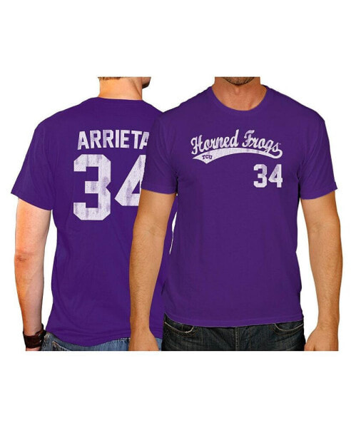 Men's Jake Arrieta Purple TCU Horned Frogs NCAA Baseball T-shirt