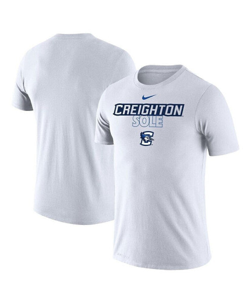 Men's White Creighton Bluejays On Court Bench T-shirt