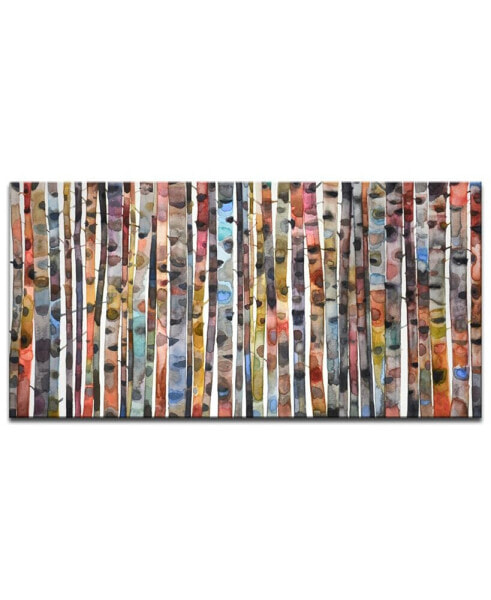 'Birch Forest' Abstract Canvas Wall Art Set,18x36"
