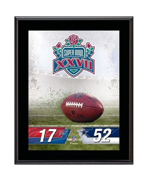 Dallas Cowboys vs. Buffalo Bills Super Bowl XXVII 10.5" x 13" Sublimated Plaque