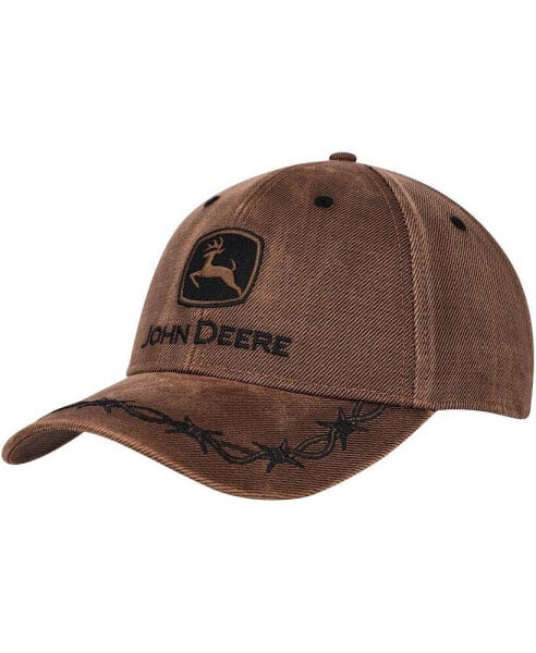 Головной убор Top of the World мужской коричневый шляпа на регулируемом ремешке John Deere Classic Oil Skin