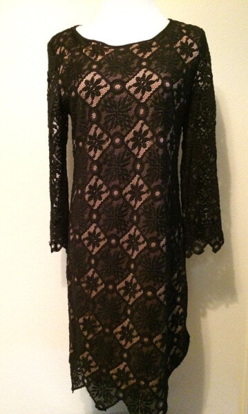 Studio M Women's New Lace Sheath Dress Black Size M
