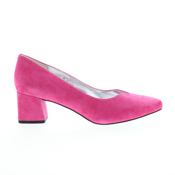 David Tate Creative Womens Pink Extra Wide Leather Slip On Block Heels Shoes 9