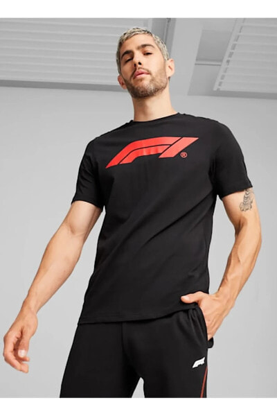 Футболка PUMA 62585101 F1 ESS Logo Tee Черная Мужская Нормальный крой