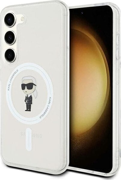 Karl Lagerfeld Etui Karl Lagerfeld KLHMS23SHFCKNOT Samsung Galaxy S23 hardcase IML Ikonik MagSafe transparent