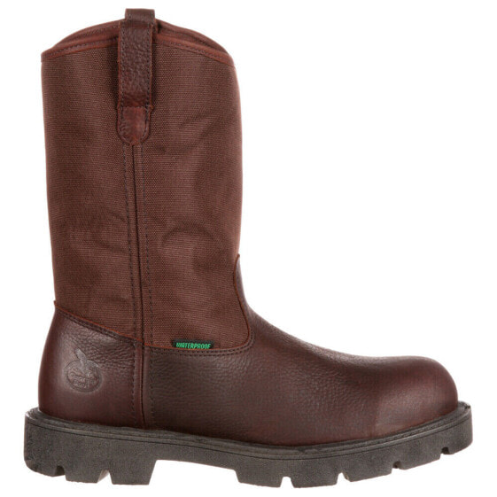 Georgia Boots Homeland Steel Toe Waterproof Eh Wellington Mens Brown Work Safet