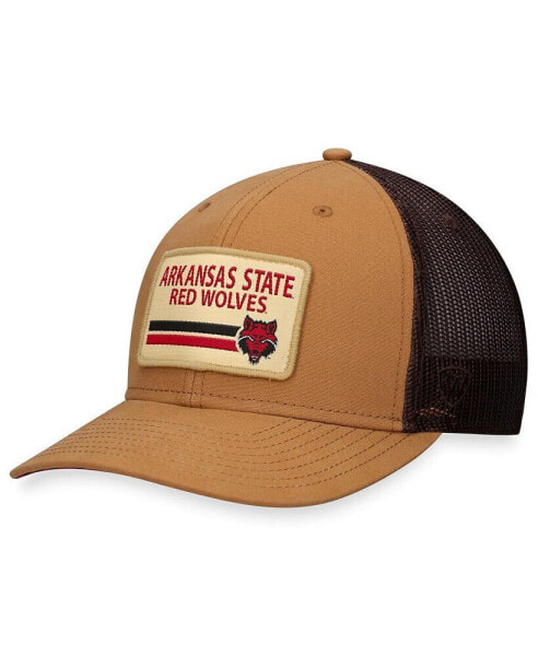 Men's Khaki Arkansas State Red Wolves Strive Trucker Adjustable Hat