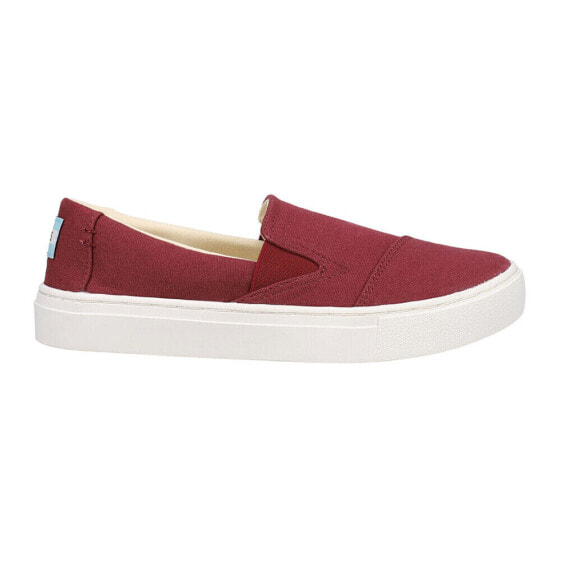 TOMS Luca Slip On Womens Burgundy Sneakers Casual Shoes 10019053T