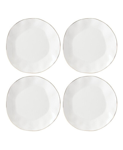 Blue Bay Dinner Plate Set/4 White