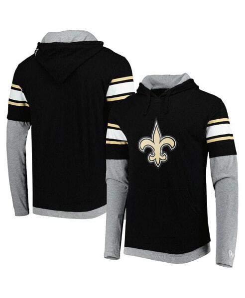 Men's Black New Orleans Saints Long Sleeve Hoodie T-shirt