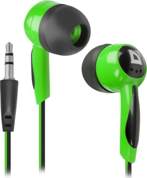 Słuchawki Defender Słuchawki Defender BASIC 604 douszne czarno-zielone