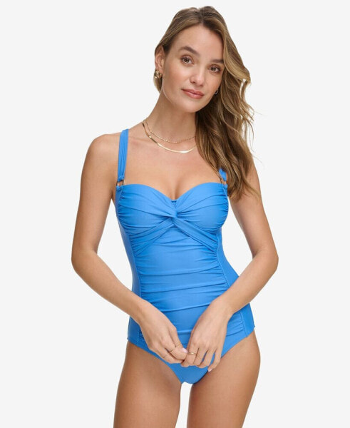 Купальник для женщин DKNY Twist-Front One-Piece