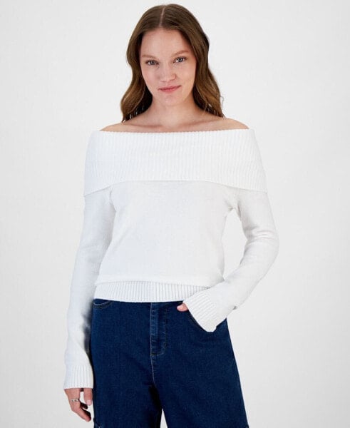 Juniors' Off-The-Shoulder Sweater