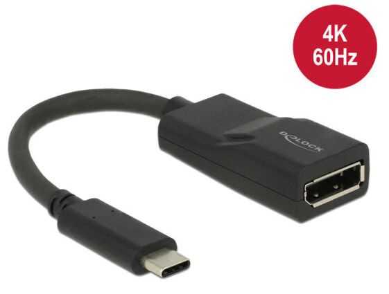 DeLOCK 62748 кабельный разъем/переходник USB Type-C Displayport Черный