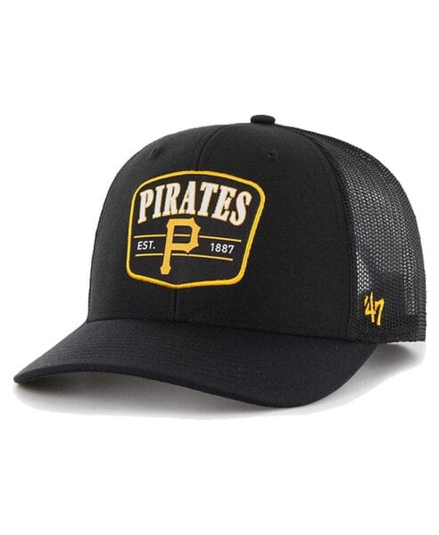 47 Brand Men's Black Pittsburgh Pirates Squad Trucker Adjustable Hat