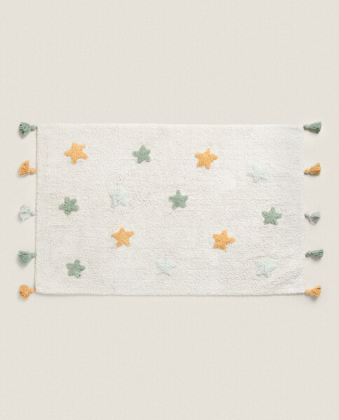 Children's bath mat with stars