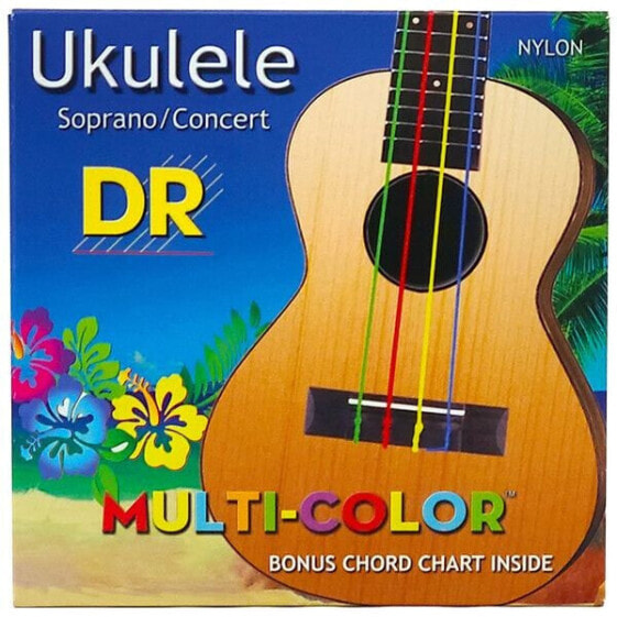 Укулеле мультицветное DR Strings Multi-Color UMCSC